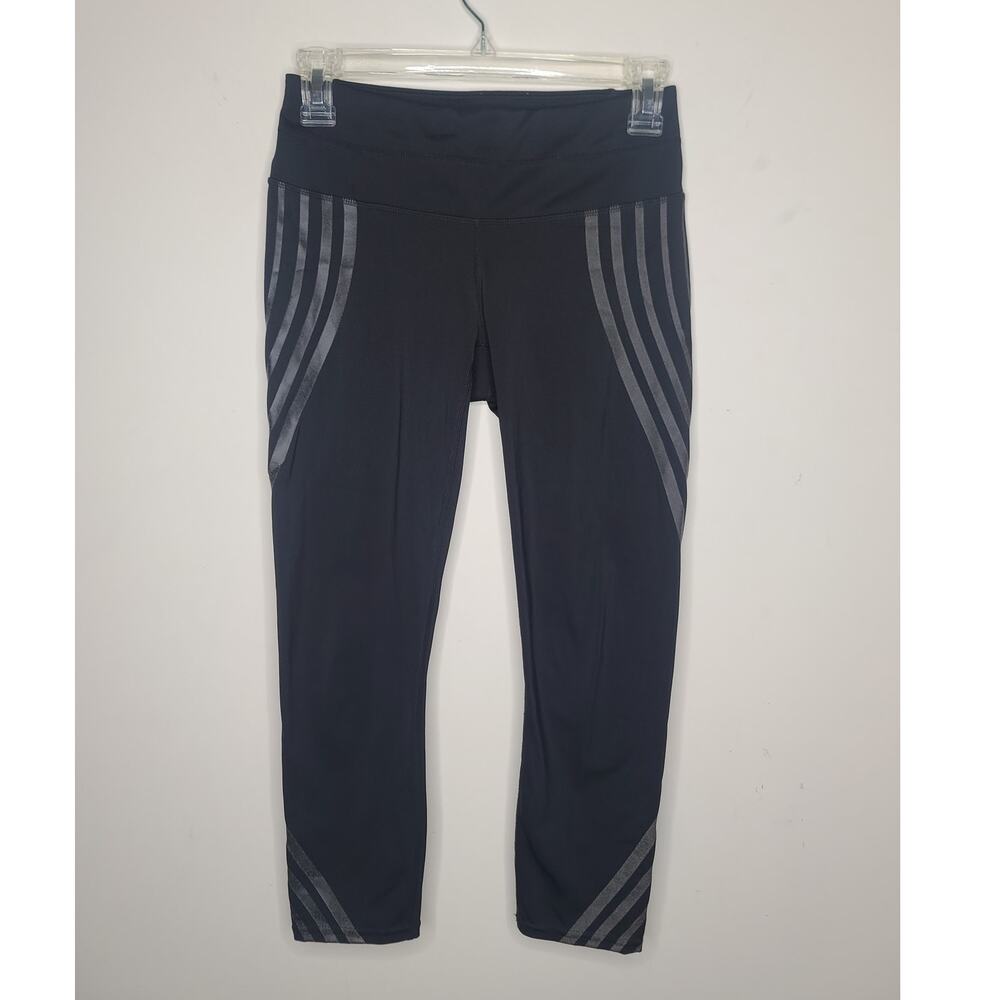 Athleta black gel sonar reflective cropped capri leggings - XS 597324